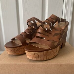 Franco Sarto Brown Wedges Size 10